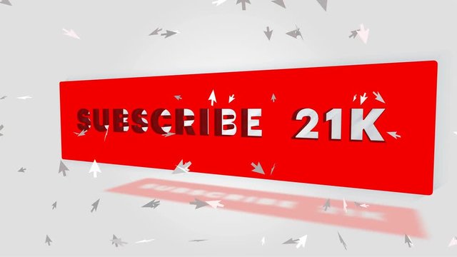 Social media 21K Subscribe Notification Icon