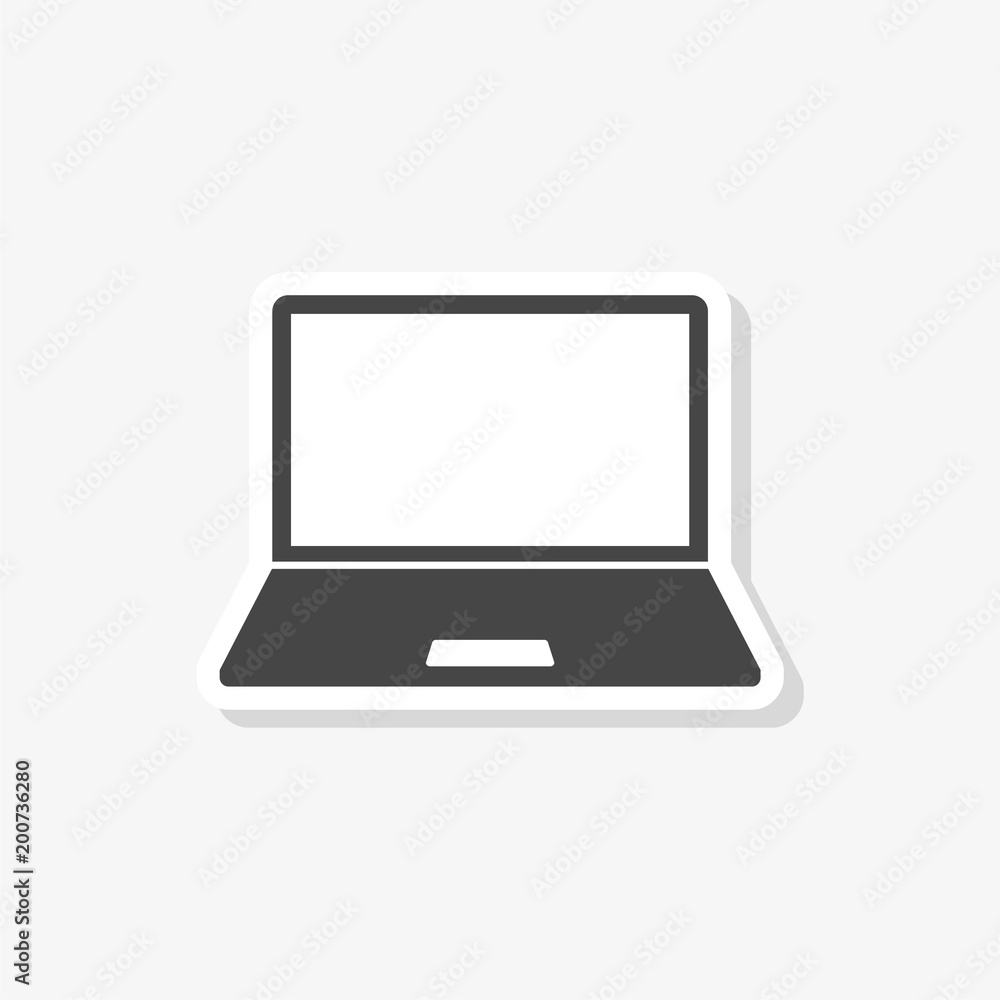 Sticker Laptop sticker, simple vector icon