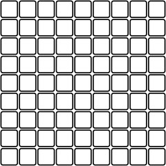 Seamless mosaic squares with rounded corners vector pattern or background. Rhombuses contours background. Ethnic mosaic motif.