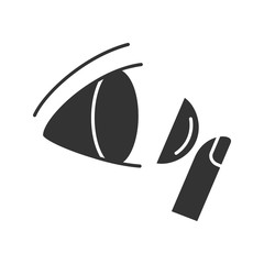 Eye contact lenses glyph icon