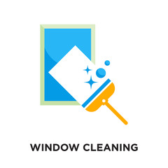 window cleaning logo isolated on white background for your web, mobile and app design
