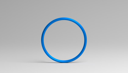 Abstract 3d rendering of a ring. Modern background with circle geometric shape. Minimalistic design for poster, cover, branding, banner, placard.