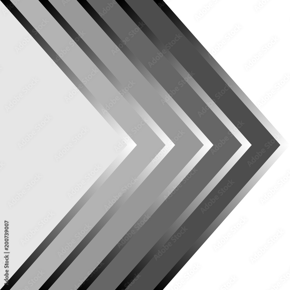 Poster abstract black and gray pattern on which the arrow points right or next. modern futuristic backgroun