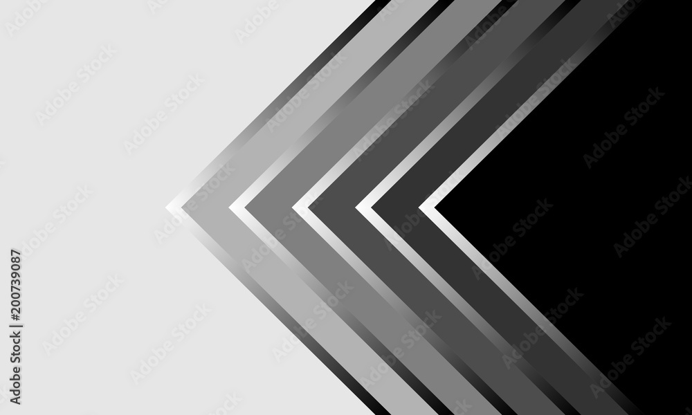 Aufkleber abstract black and gray pattern on which the arrow points left or back. modern futuristic background