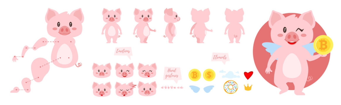 pig character for animation