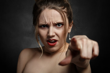 angry young woman