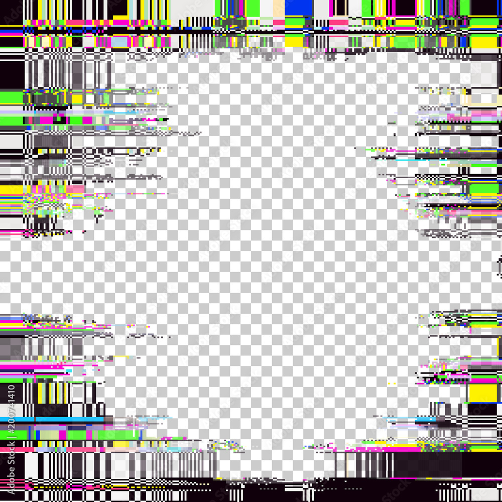 Poster glitch background. computer screen error. digital pixel noise abstract design. video game glitch. te