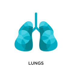 lungs logo isolated on white background for your web, mobile and app design