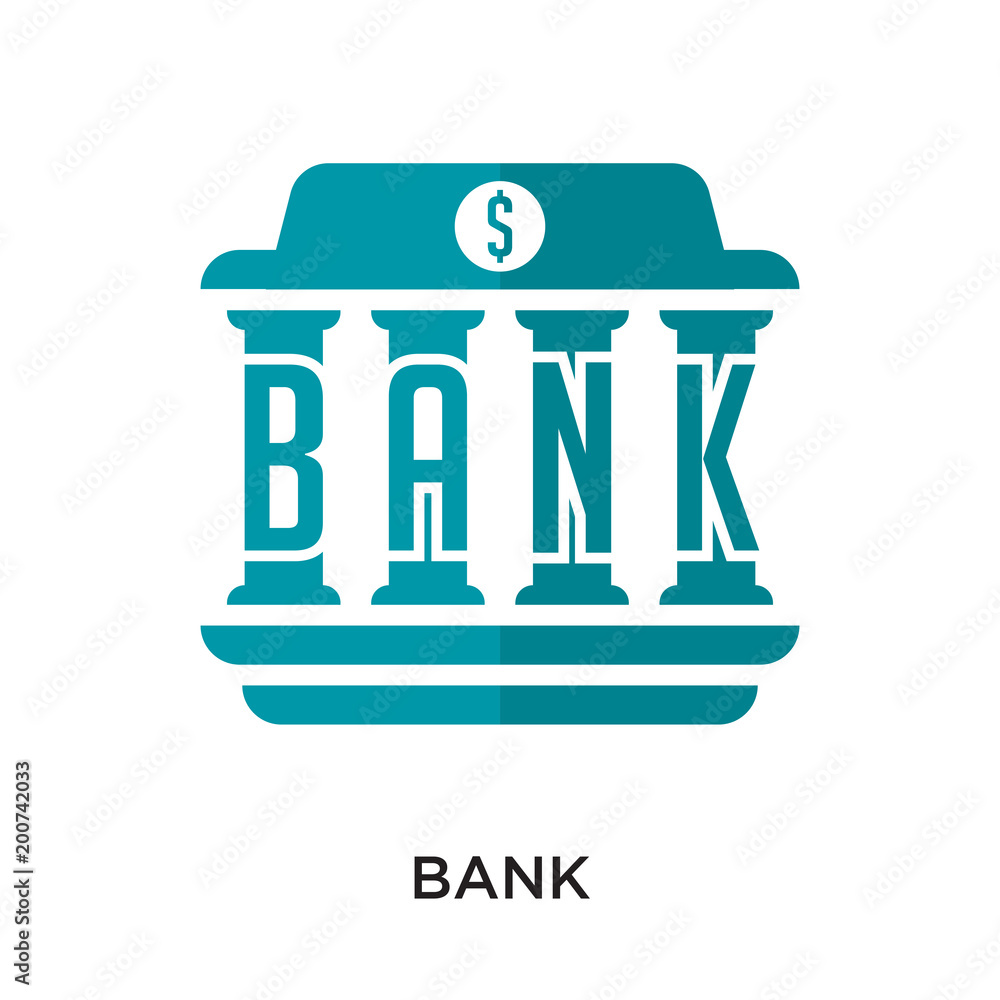 Wall mural bank logo images isolated on white background for your web, mobile and app design