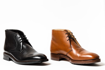 Men's classic shoes isolated on white background