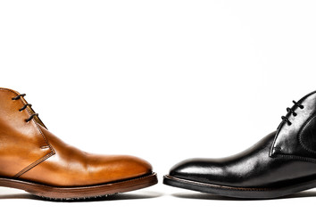 Men's classic shoes isolated on white background