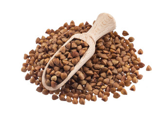 Buckwheat isolated on white background