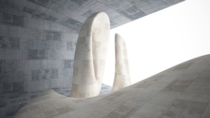 Empty dark abstract concrete smooth interior . Architectural background. 3D illustration and rendering