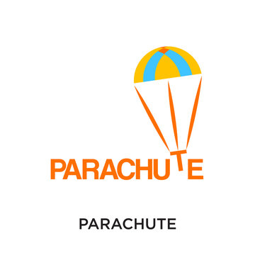 parachute logo isolated on white background for your web, mobile and app design