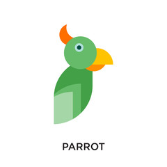 logo parrot isolated on white background for your web, mobile and app design