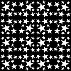 Seamless bacground with a five-pointed stras in a black - white colors