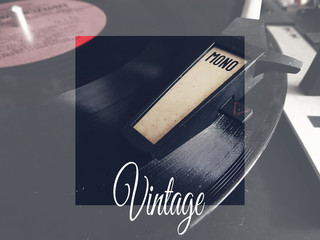 The old gramophone on the table