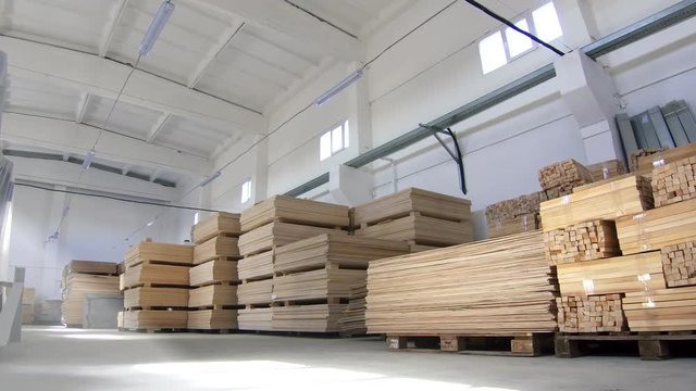 large commercial warehouse with plywood sun