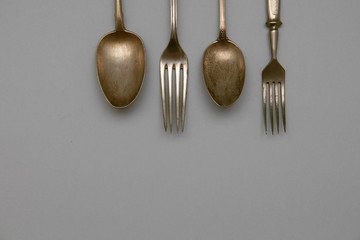 Vintage cutlery forks and spoons