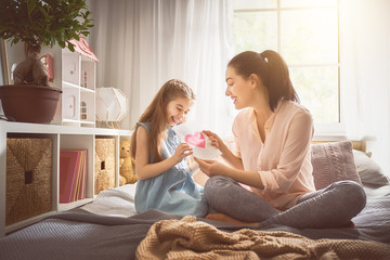 daughter is congratulating mom