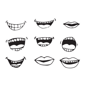 cartoon mouth icon