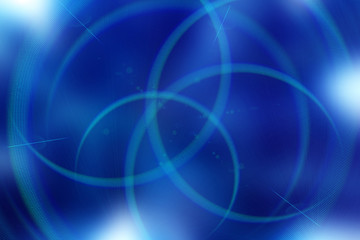 Abstract blue background with circles, resplendent