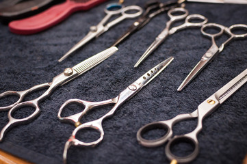 set of scissors for cutting hair