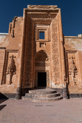 Obraz premium DOGUBAYAZIT - NOVEMBER 29: Entrance to the harem on the second courtyard of Ishak Pasha Palace on November 26, 2016 in Dogubayazit, Agri province, Turkey.