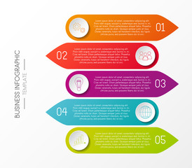 Multicoloured infographic template - company milestone. Vector.