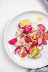 Fried radish and poopy seeds, spring diet