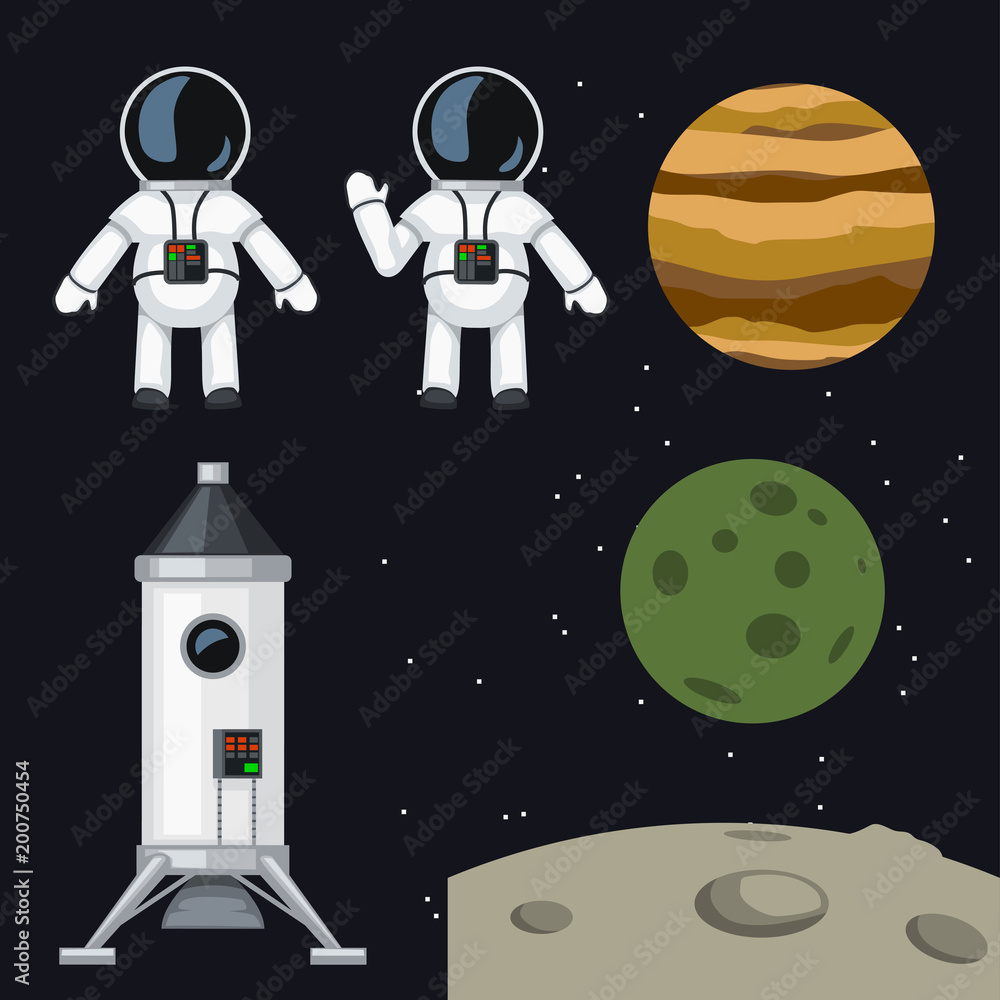 Sticker space program set