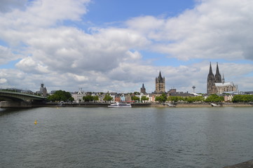 Cologne (Koln) panorama of the river