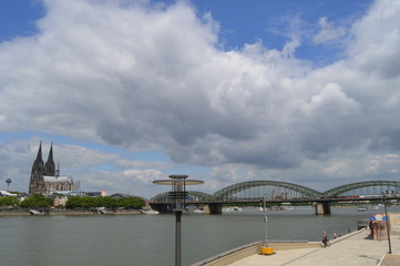 Cologne (Koln) panorama of the river Rhine