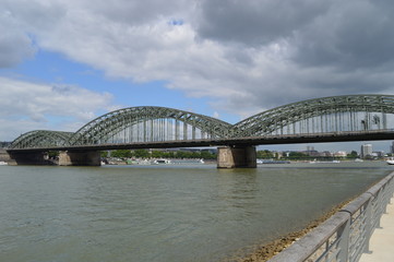 Hohenzollern Bridge at river Rhine in Cologne