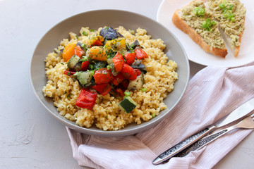 Groats of processed wheat Bulgur