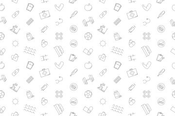 Vector health pattern. Health seamless background	