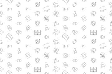 Vector school pattern. School seamless background	