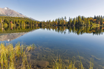 Strbske Lake landscape in Slovakia.