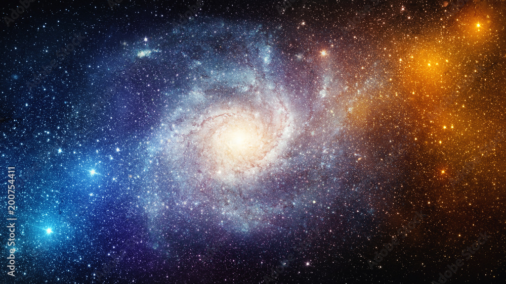 Wall mural universe filled with stars, nebula and galaxy. elements of this image furnished by nasa.