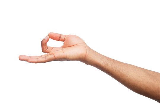 Hand mudra isolated on white background