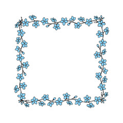 Hand drawn floral wreath