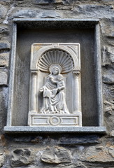 Detail an der Kirche von Brunate, Como