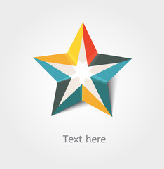 Obraz premium Card with star and place for text