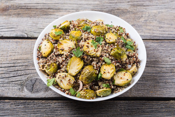 Quinoa salad with Brussels sprouts