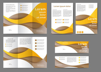 Set of color abstract brochure template