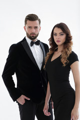 Successful business couple is standing