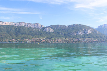 Fototapeta premium Annecy lake and mountains