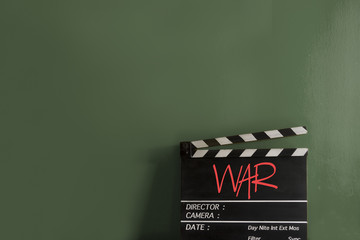 The title war on movie clapper 