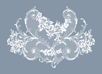 lace ornate element. vector illustration