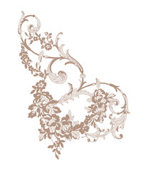 Fototapeta na wymiar lace ornate element. vector illustration